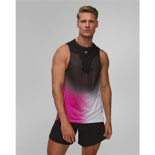 X-Bionic canottiera da corsa unisex x-bionic corefusion run tank nero-rosa-bianco