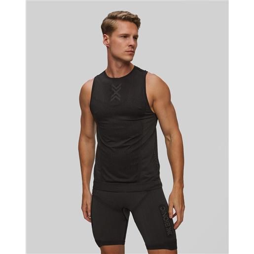 X-Bionic canottiera da corsa da uomo x-bionic xceed run tank top nero-grigio