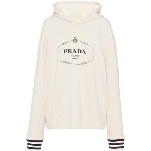 Prada felpa con cappuccio - toni neutri