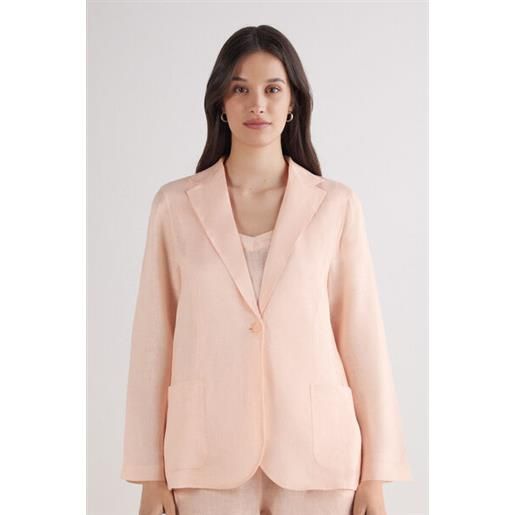 Intimissimi giacca in tela di lino the pure linen rosa
