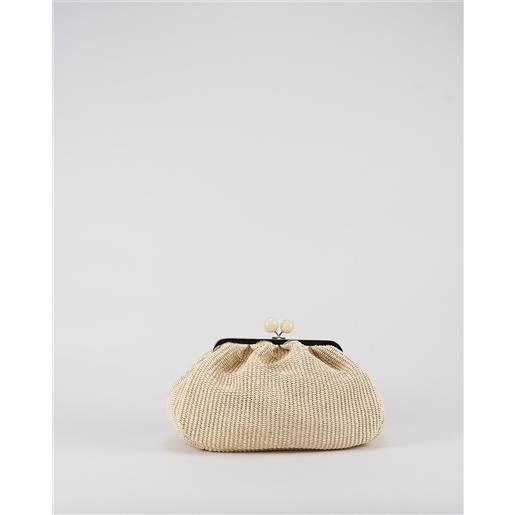 MAX MARA WEEKEND pasticcino bag medium cacao effetto rafia