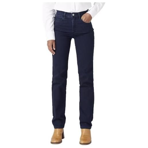 Wrangler dritto pantaloni, nero blu, 28w x 32l donna