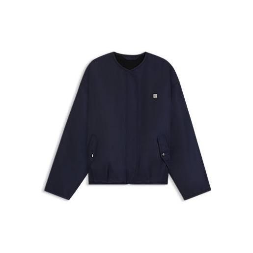 HUGO giubbotto reversibile in peluche e tessuti idrorepellenti, blu scuro