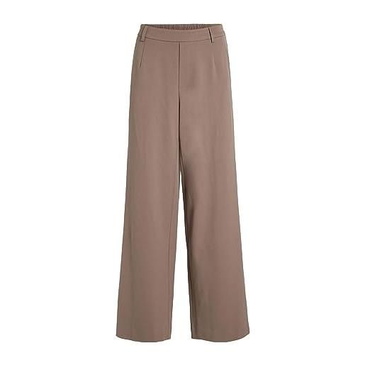 Vila vivarone hw wide pant - noos pantaloni in tessuto, nero, 42 donna