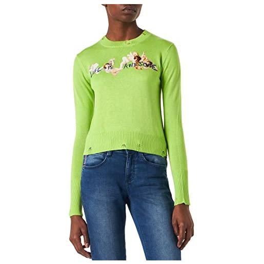 Desigual jers_julia felpa, verde, l donna