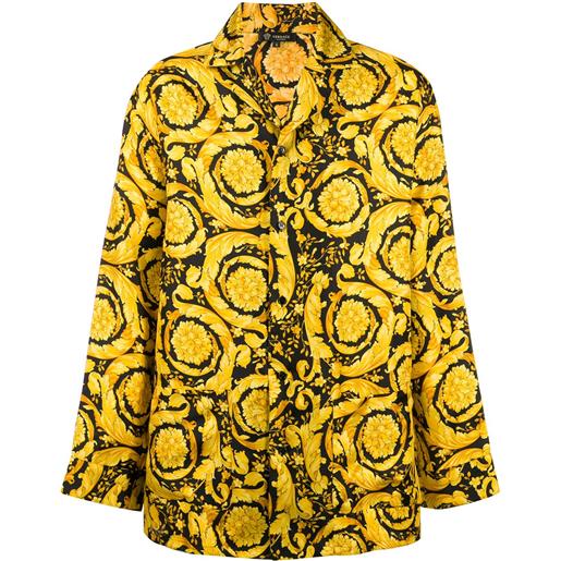 Versace camicia barocco con stampa - giallo