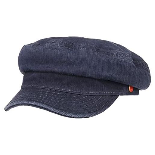 MAYSER berretto marinaio altona anti uv donna/uomo - made in the eu cotton cap cappellino da donna newsboy con visiera estate primavera/estate - 56 cm blu scuro