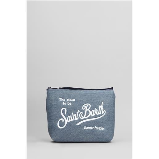 Saint Barth Mc2 pochette aline denim in denim blu