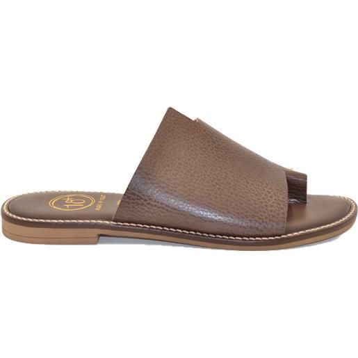 DICIOTTOPIU ciabattina infradito dollaro pelle testa di moro