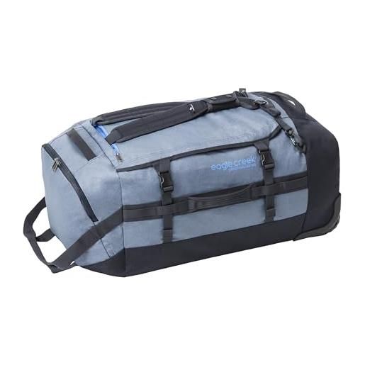Eagle creek cargo hauler - borsa sportiva con ruote, con manico e cinghie per zaino, tasca di facile accesso e scomparto principale con coperchio a u, blu ghiacciaio, 110 l, 110l
