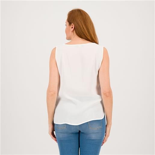 Officina della Moda canottiera con scollo tondo in viscosa