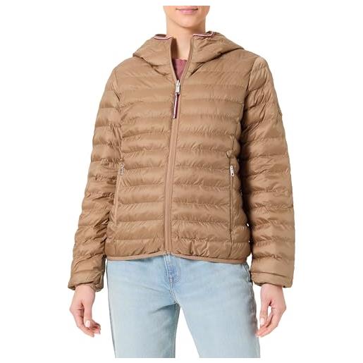 Tommy Hilfiger donna giacca imbottita padded reversibile, beige (safari canvas), xl