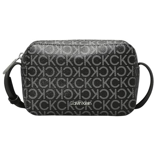 Calvin Klein donna borsa a tracolla ck must camera bag mono piccola, nero (black mono), taglia unica