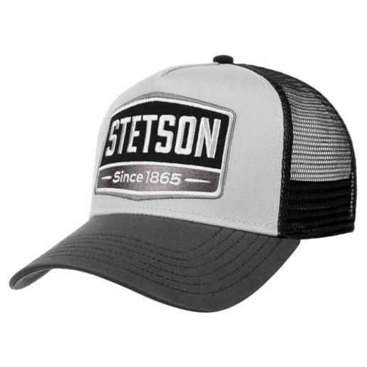 Stetson Cappellino The Open Road Donna/Uomo - Cotton cap Berretto Baseball Snapback, con Visiera Autunno Estate Primavera Inverno Estate/Inverno - Taglia Unica Blu