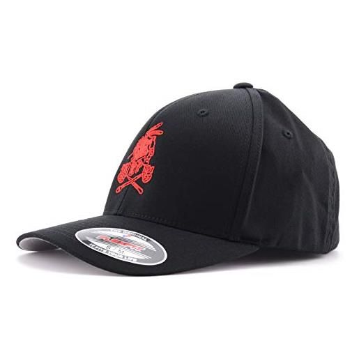 LA PATCHERIA cappellino uomo con visiera flexfit per softair berretto militare tattico, cappello donna e ragazzo unisex trucker resistente - LA PATCHERIA - devgru red squadron indian (l/xl)