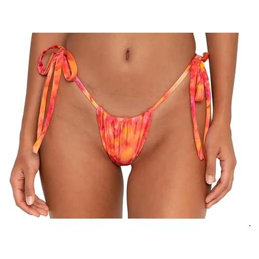 FAE birdie bottoms bloom, medium bikini bottom, floral red, m women's