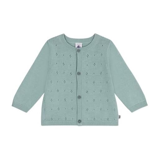 Petit Bateau a0cep maglione cardigan, verde, 24 mesi bimba