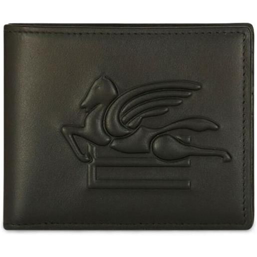 ETRO portafoglio pegaso con motivo goffrato - nero
