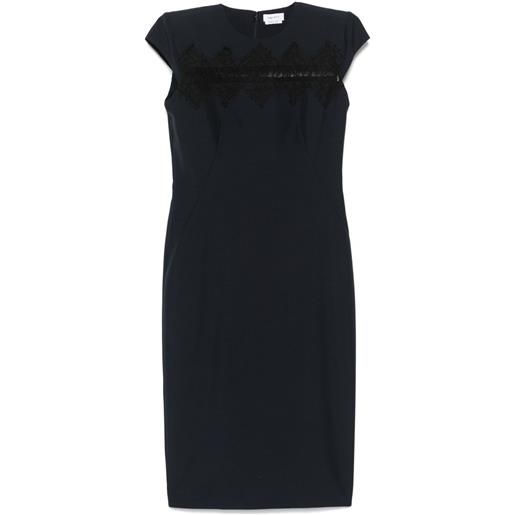 Alexander McQueen abito midi sartoriale - blu