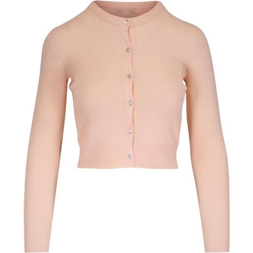 Vince cardigan a coste - rosa