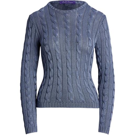 Ralph Lauren Collection maglione con lavorazione intrecciata - blu