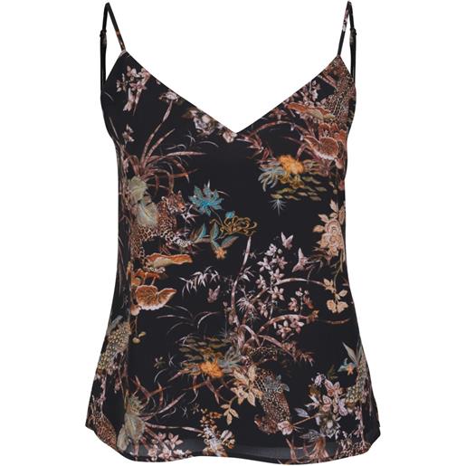 L'Agence top in seta - nero