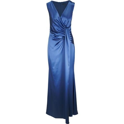 Kiton abito da sera con ruches - blu