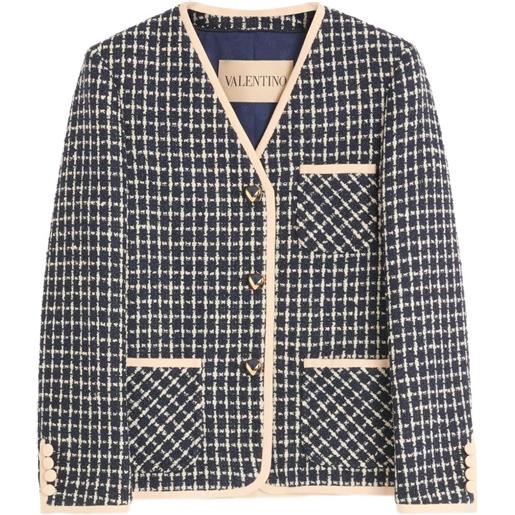Valentino Garavani blazer bouclé - blu