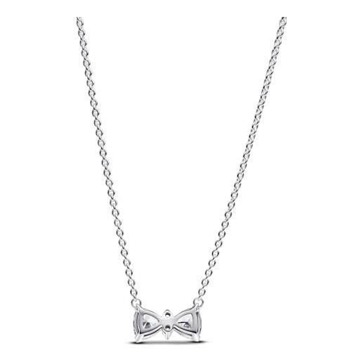 PANDORA timeless 393509c01-45 - collana in argento sterling con zirconi, 45 cm, 45 cm, argento sterling, zirconia cubica