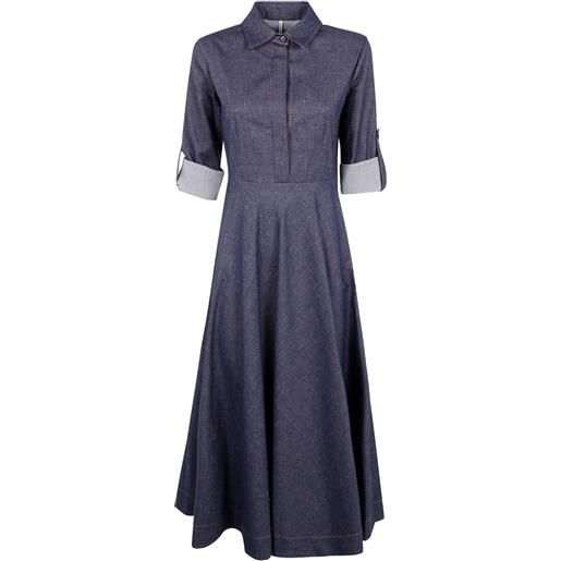 Liviana Conti abito midi denim - blu