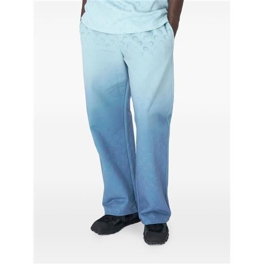 Marine Serre pantaloni sportivi moon con effetto schiarito - blu
