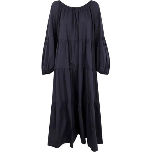 Liviana Conti abito midi in popeline - nero