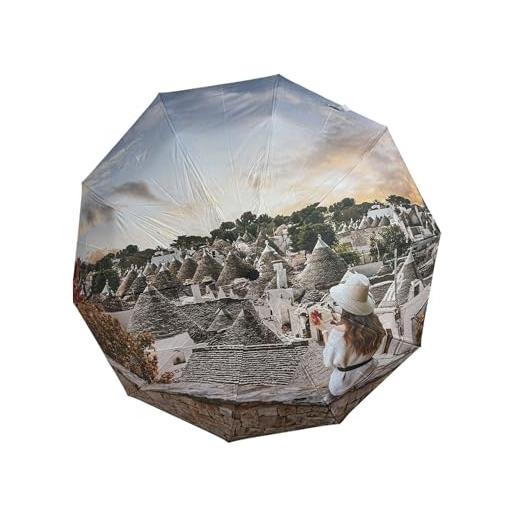 YNOT y not ombrello pocket printed grigio trulli taglia unica