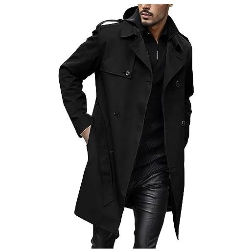 Cappotto Uomo Trench Uomo Impermeabile Lungo Trench Lunghi Da Uomo
