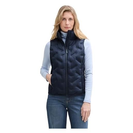TOM TAILOR gilet da donna, 10668 - sky captain blue, xl