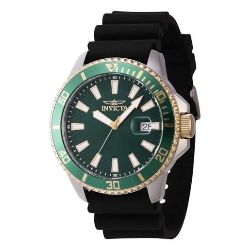 Invicta Reloj analógico de Cuarzo para Hombre con Correa de Silicona 39102, Plata, Deportivo