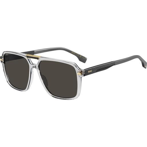Hugo Boss 1296/F/S - R80 M9 Rutenio Scuro Opaco | Occhiale Da Sole Uomo