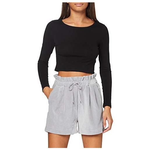 SPARKZ COPENHAGEN tatiana shorts pantaloncini di velluto a coste, grigio tenero, s donna
