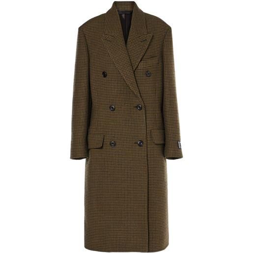 Acne studios checked double-breasted wool blend coat