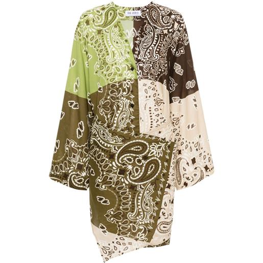 The Attico abito corto con stampa paisley - marrone