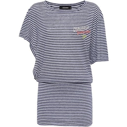 DSQUARED2 abito corto in lino - blu