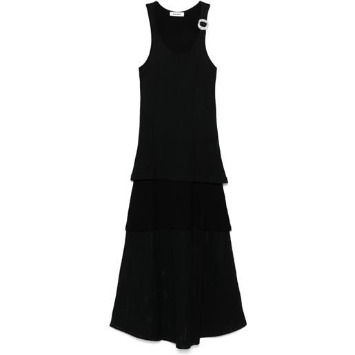 Wales Bonner abito midi serenity - nero
