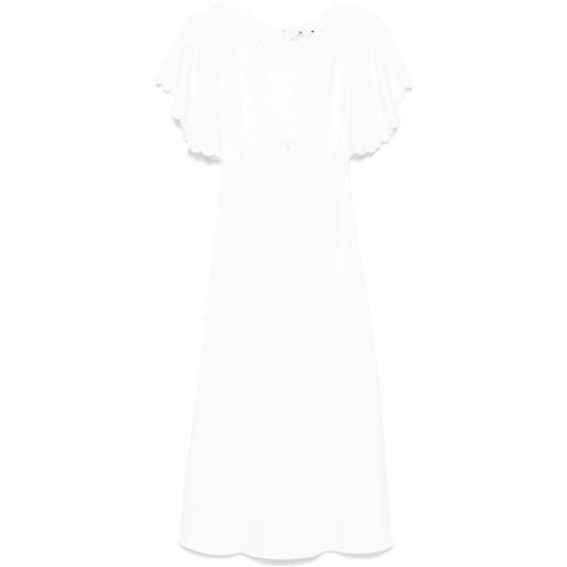 Elisabetta Franchi abito midi in crêpe - bianco