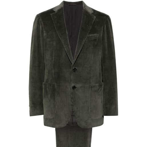 Canali completo monopetto a coste - verde