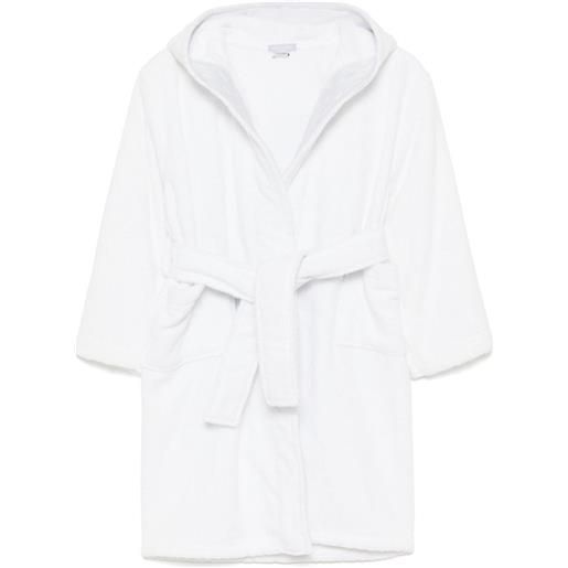 Dolce & Gabbana Kids cappotto in cotone con cappuccio - bianco