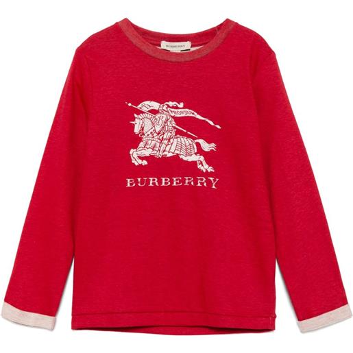 Burberry Kids t-shirt con stampa - rosso