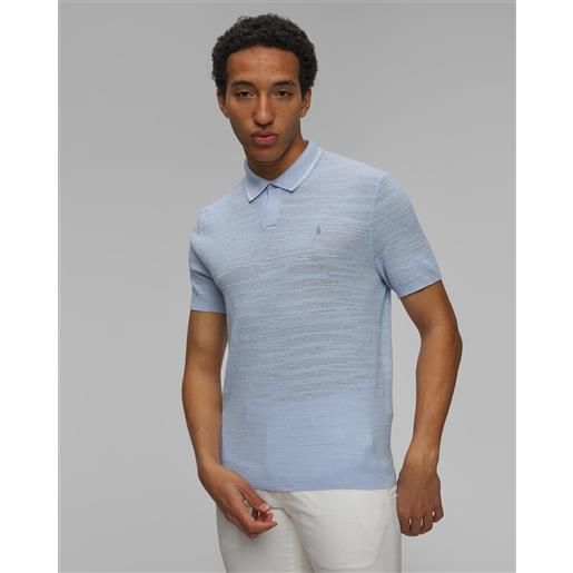 Polo Ralph Lauren polo blu con lino da uomo Polo Ralph Lauren