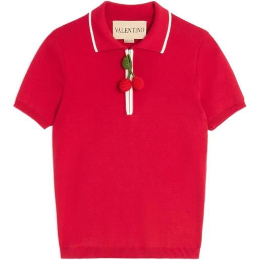 Valentino Garavani polo con ciondolo cherry - rosso