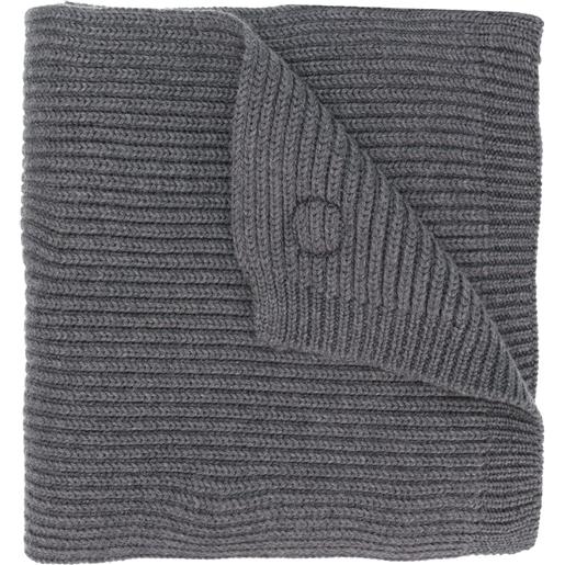 DSQUARED2 sciarpa a coste con applicazione - grigio