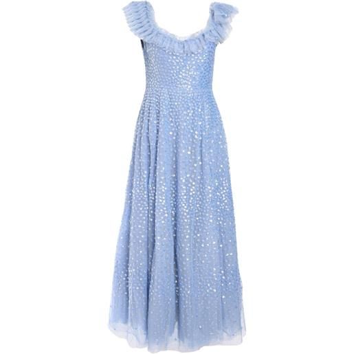 Needle & Thread abito midi scatter dot - blu